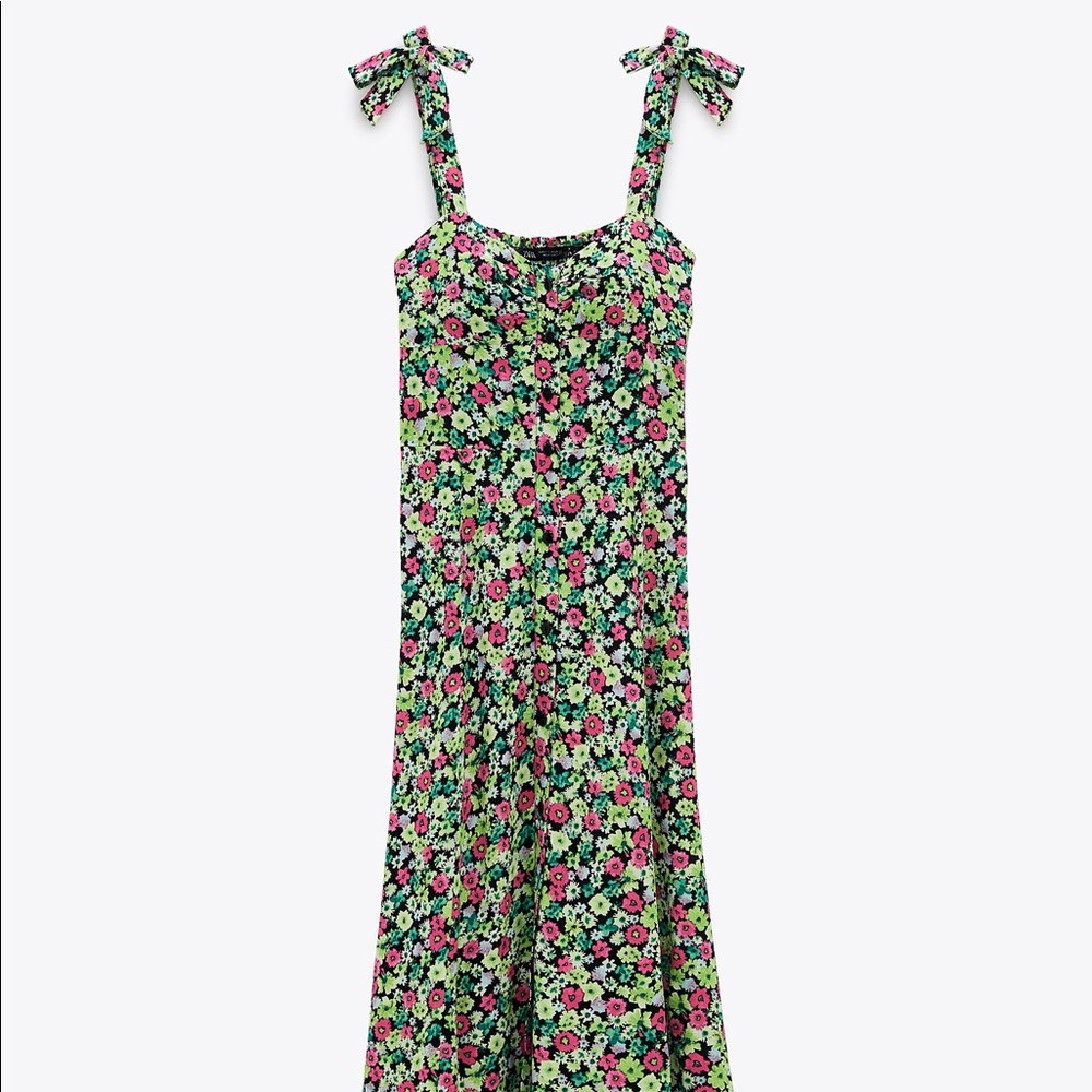 ***SOLD*** NWT Zara Iceland | Floral Print Dress - Picture 2 of 5